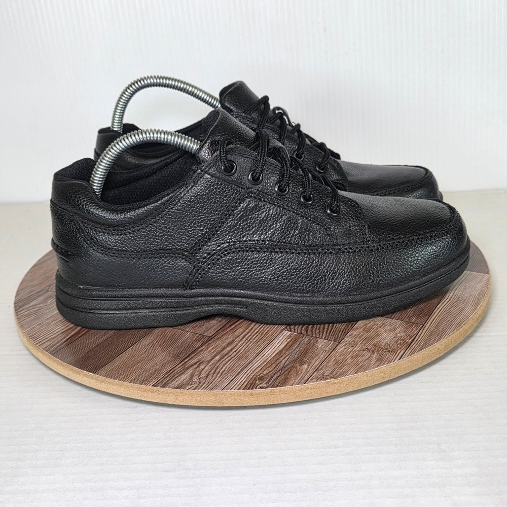 Dr. Scholl's Walking‎ Shoes Mens 8EE Black Leather Lace Up Comfort Sneakers